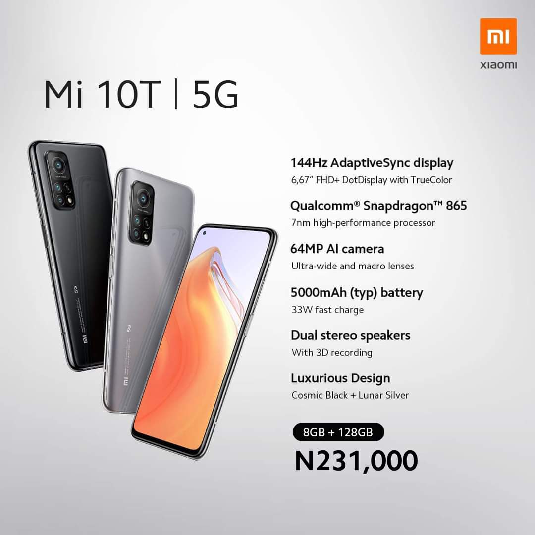 Mi 10T lineup released in Nigeria 